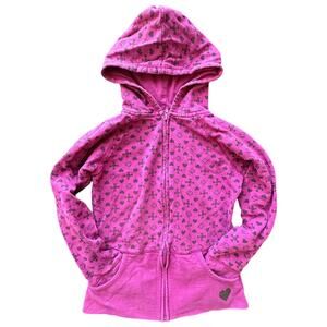 Vintage Paul Frank Scurvy Skull Monkey Purple Hoodie Zip Up Size M